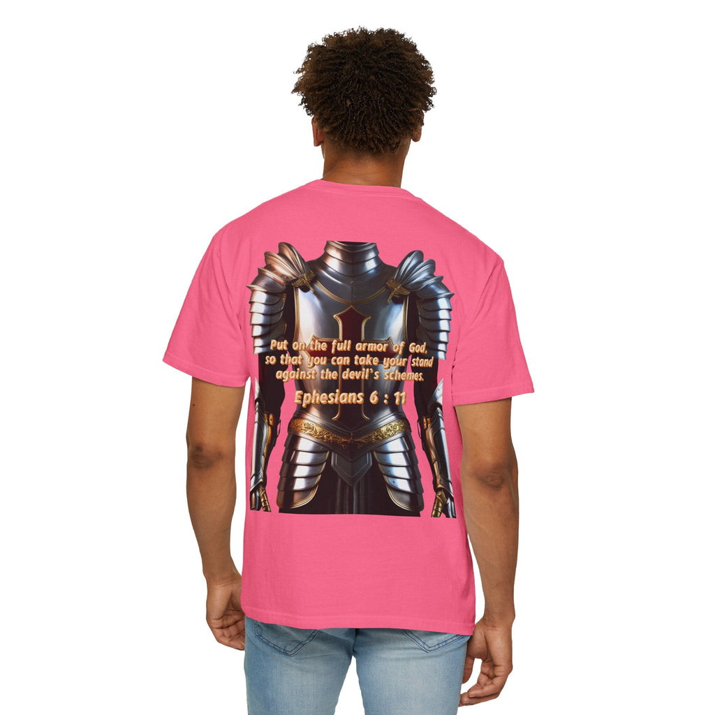 Religious Graphic Armor Of God Design - Unisex Garment-Dyed T-shirt Printify