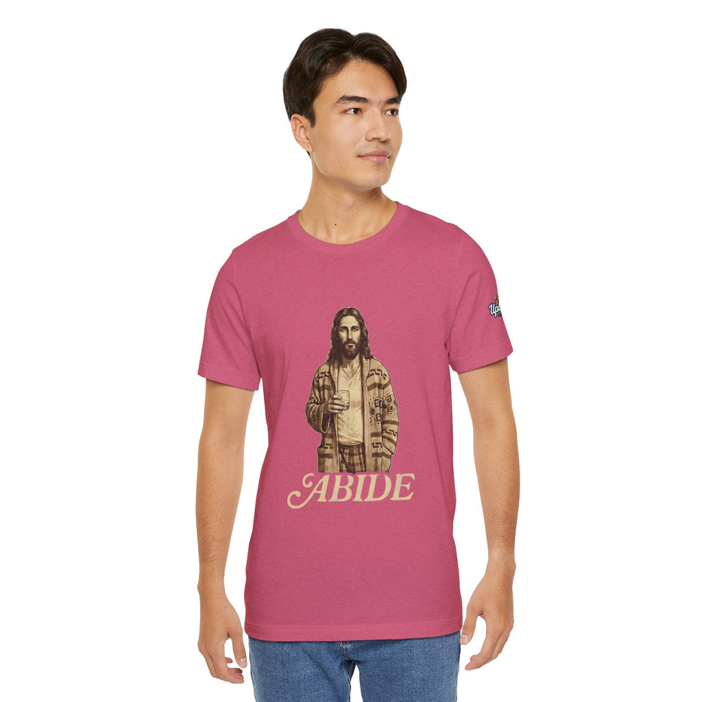 Abide Vintage Jesus Tee — "The Dude" Graphic Christian T-Shirt Printify