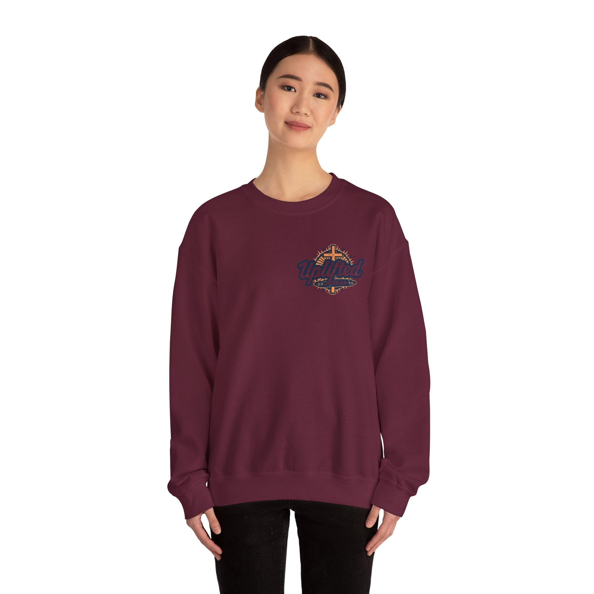 Jesus is King Sweatshirt – Bold Crown & Cross Christian Hoodie for Eternal Faith & Comfort Printify