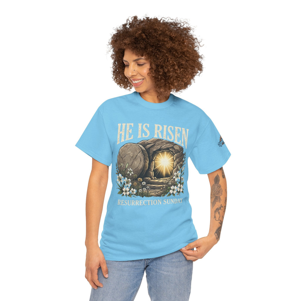 He Is Risen T-Shirt — Jesus Christ Resurrection Easter Tee Printify