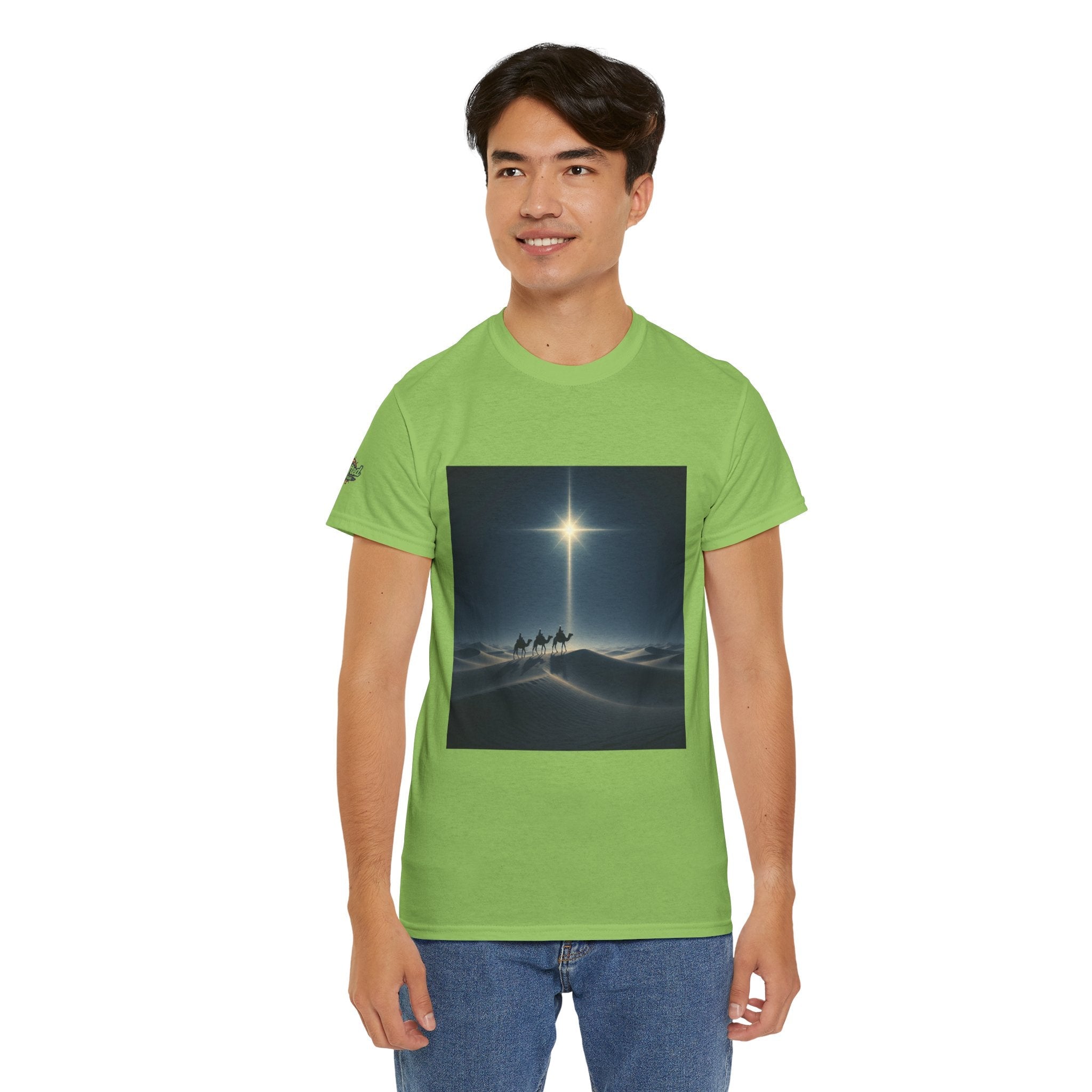 3 Wise Men T-shirt – Magi Camels Nativity Journey Christian Christmas T-shirt for Epiphany Faith & Holy Night Printify