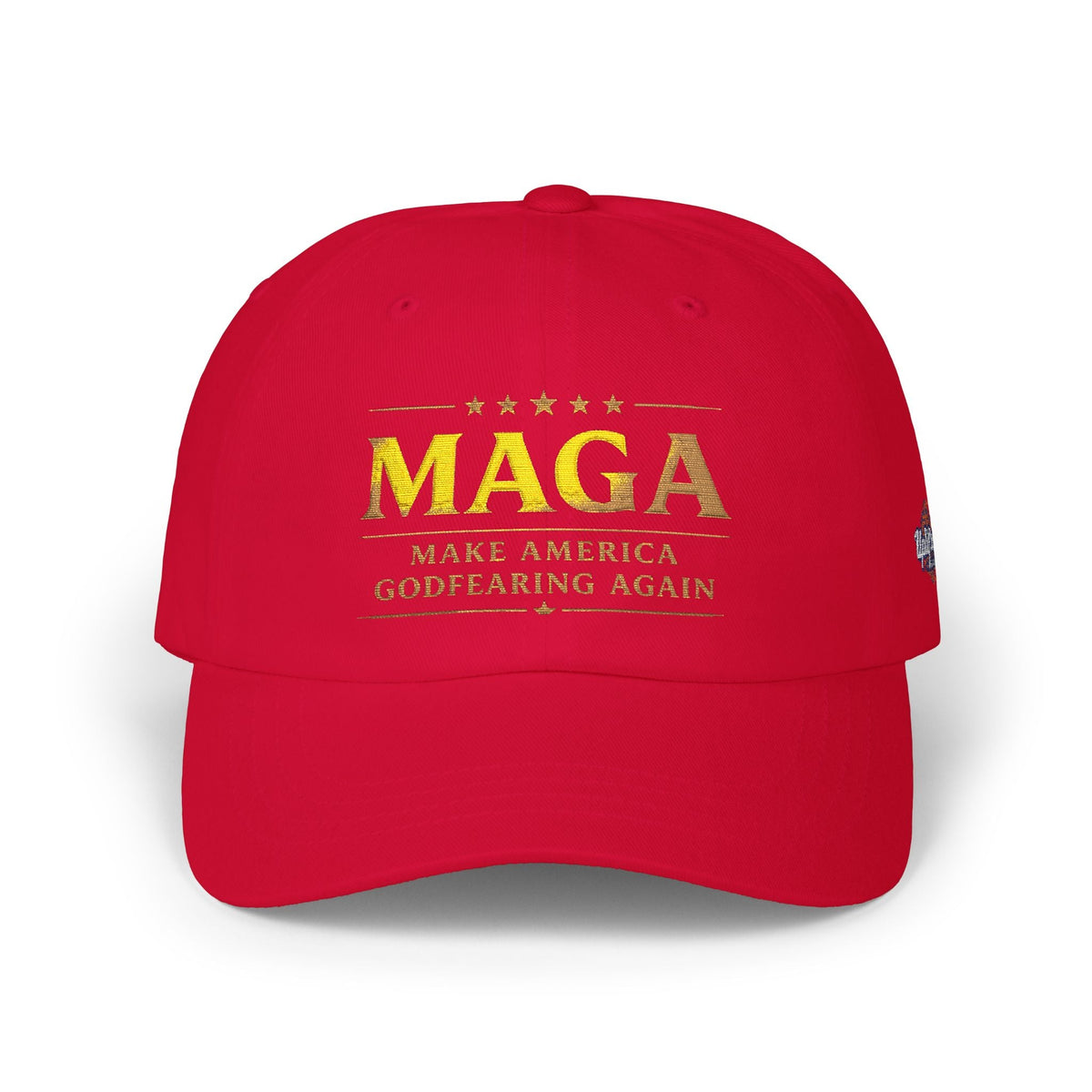 Dad Cap — "MAGA: Make America Godfearing Again" Embroidered Hat Printify