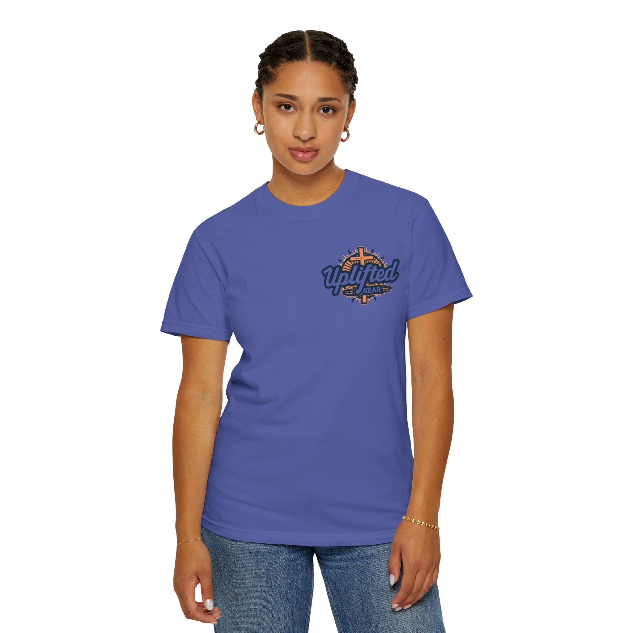 Religious Graphic Tee with Armor Of God Design - Unisex Garment-Dyed T-shirt Printify