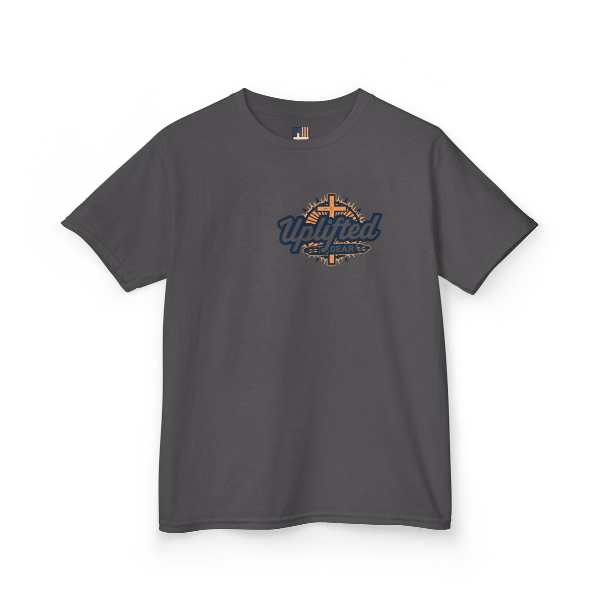 ✨ Chosen. Loved. Redeemed. – Elegant Christian Kids T-Shirt | Gold Foil Faith Tee | Subtle Cross & Heart Design | Inspirational Bible Verse Apparel by Uplifted Gear Printify