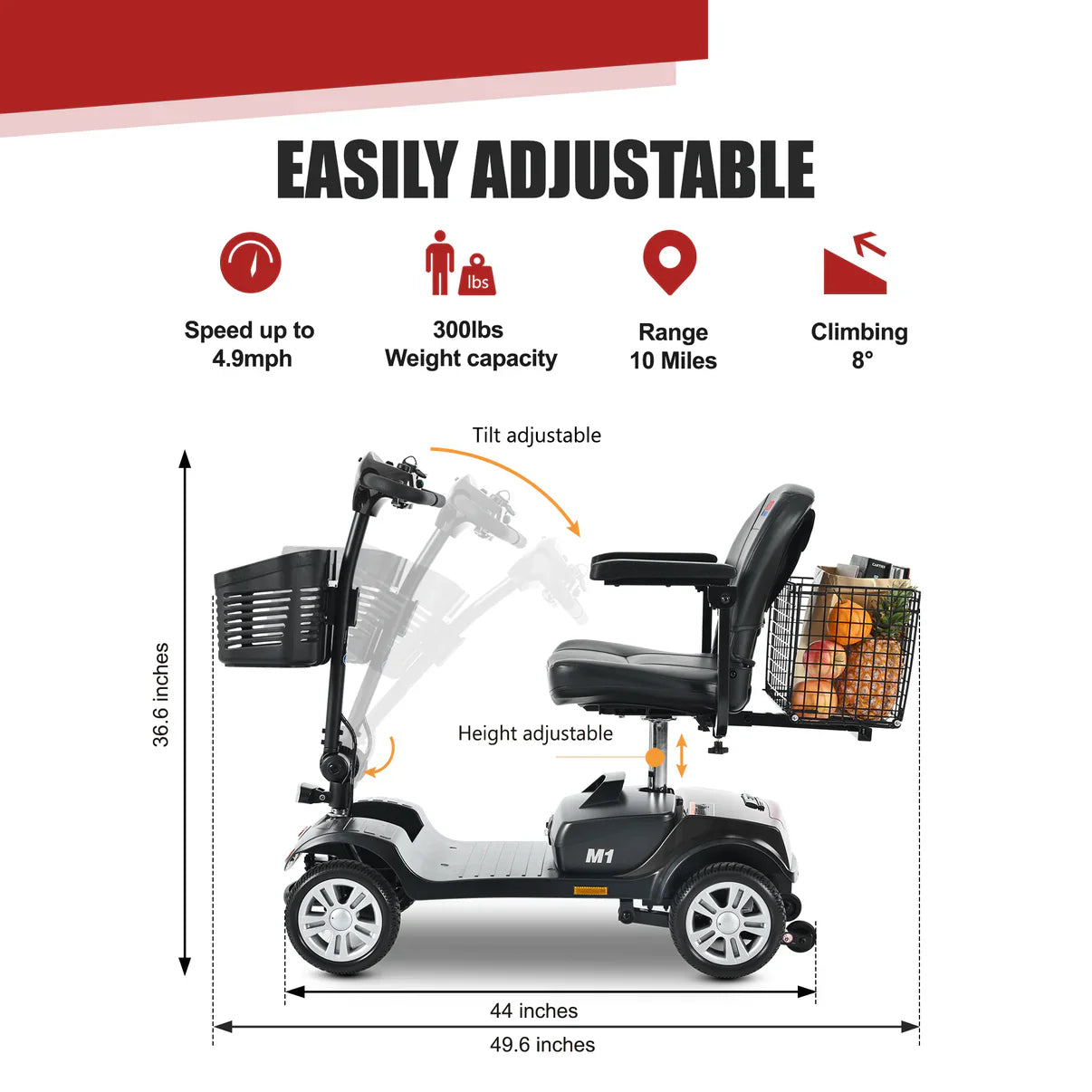 Metro Mobility M1 Mobility Scooter LifeMed USA