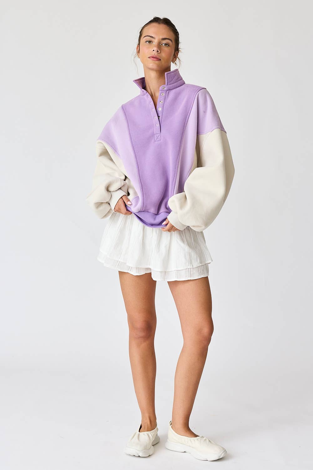 Lavender Color Block Sweatshirt Pretty Little Patriot