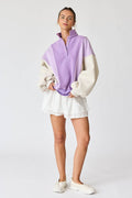 Lavender Color Block Sweatshirt Pretty Little Patriot