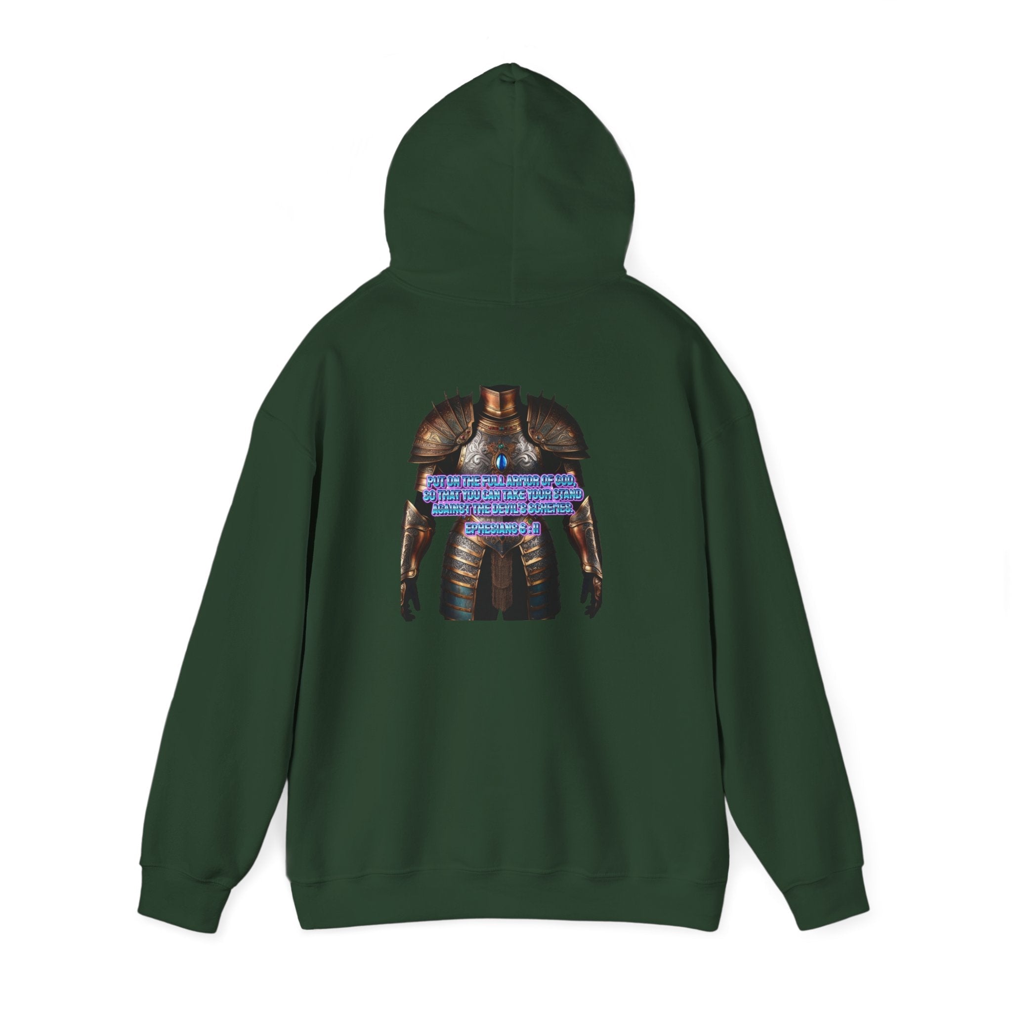 Religious Graphic Armor Of God Design - Unisex Heavy Blend™ Hooded Sweatshirt Printify