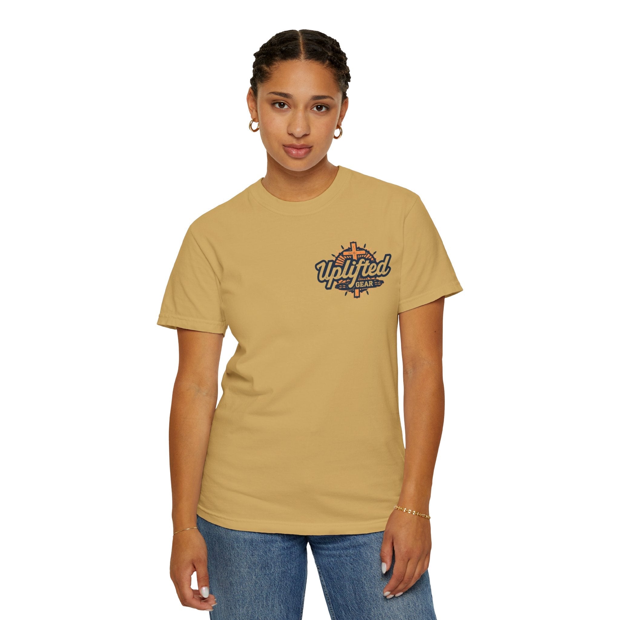 Religious Graphic Tee with Armor Of God Design - Unisex Garment-Dyed T-shirt Printify
