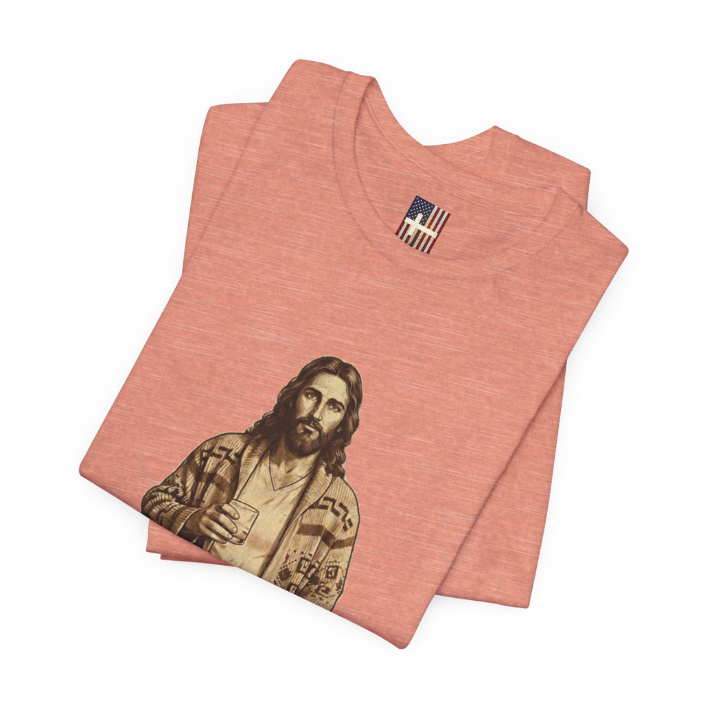 Abide Vintage Jesus Tee — "The Dude" Graphic Christian T-Shirt Printify