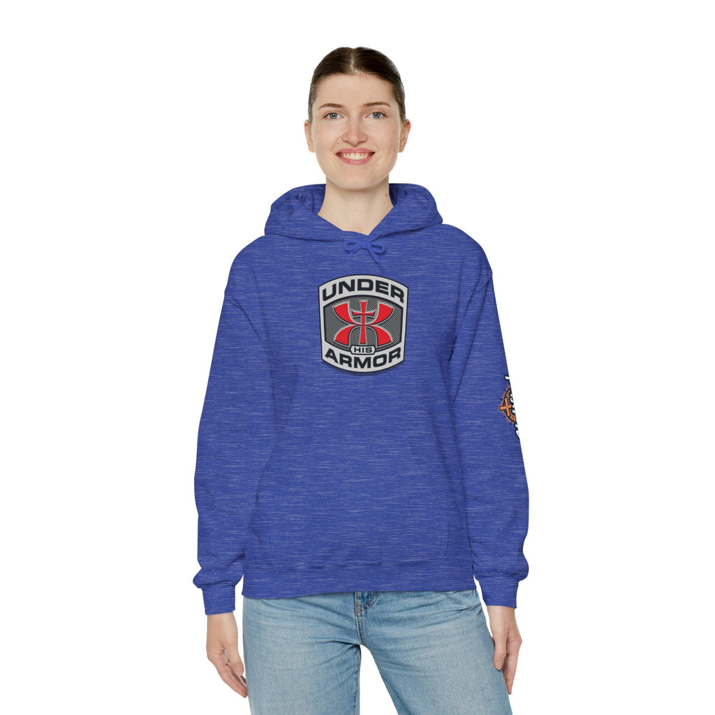 Under Armor Logo Hoodie — Black Athletic Pullover Printify
