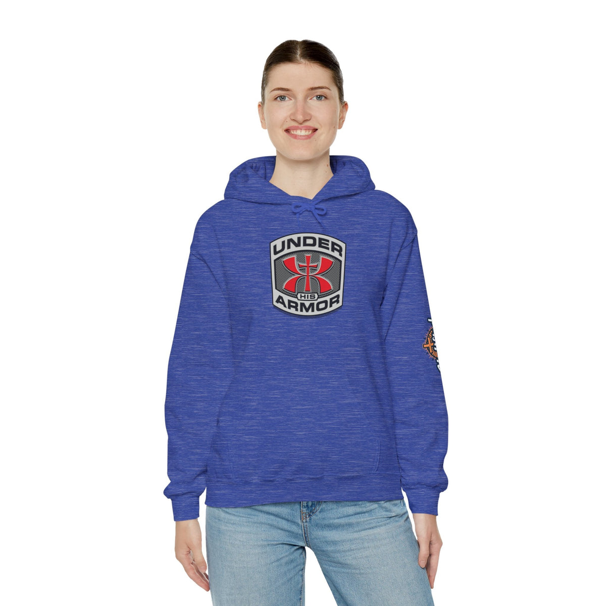 Under Armor Logo Hoodie — Black Athletic Pullover Printify