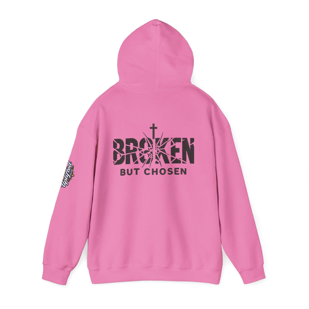 Broken But Chosen Hoodie — Christian Faith Graphic Sweatshirt Printify