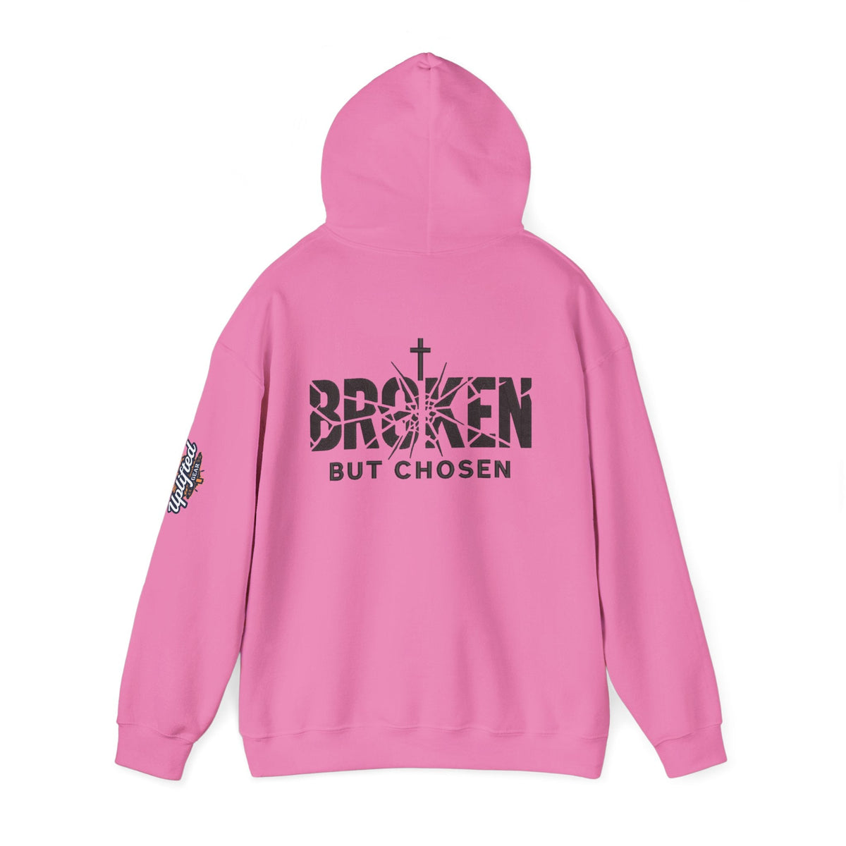 Broken But Chosen Hoodie — Christian Faith Graphic Sweatshirt Printify