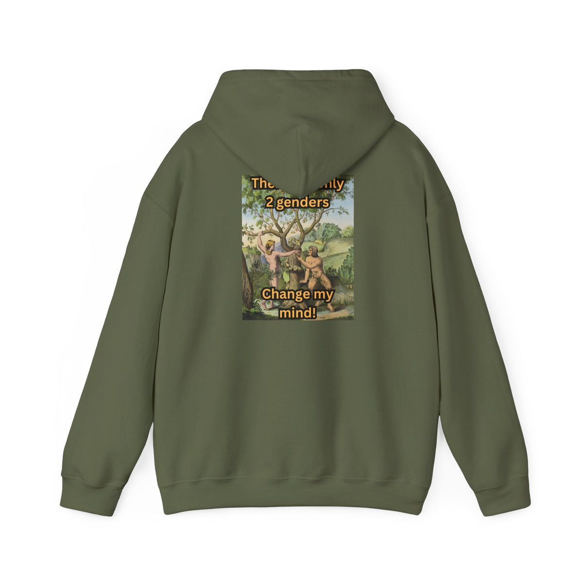 There Are Only 2 Genders Hoodie – Adam & Eve Cross Christian Hoodie for Bold Truth Printify