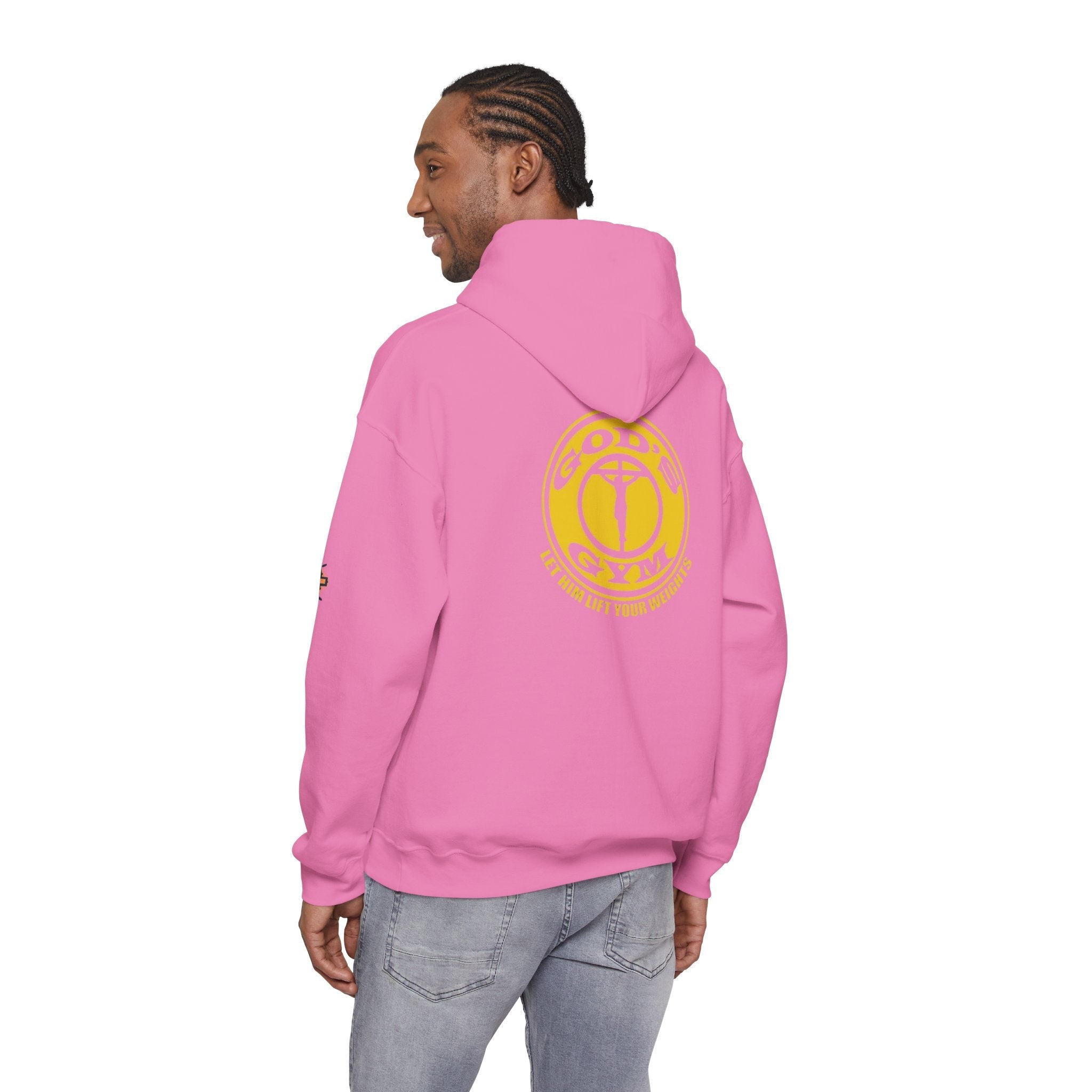 God's Gym Hoodie — "Let Him Lift Your Weights" Christian Fitness Hoodie Printify