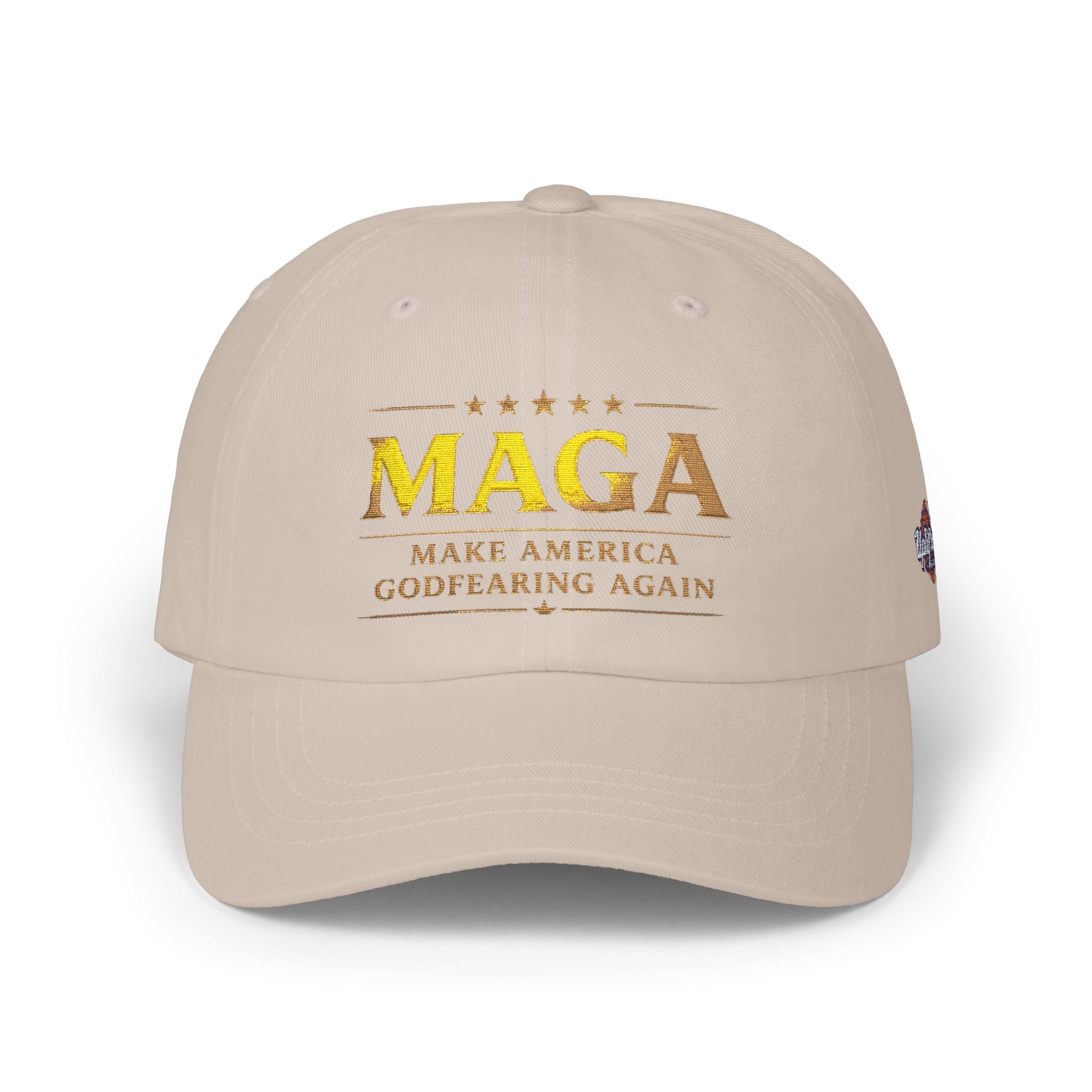 Dad Cap — "MAGA: Make America Godfearing Again" Embroidered Hat Printify