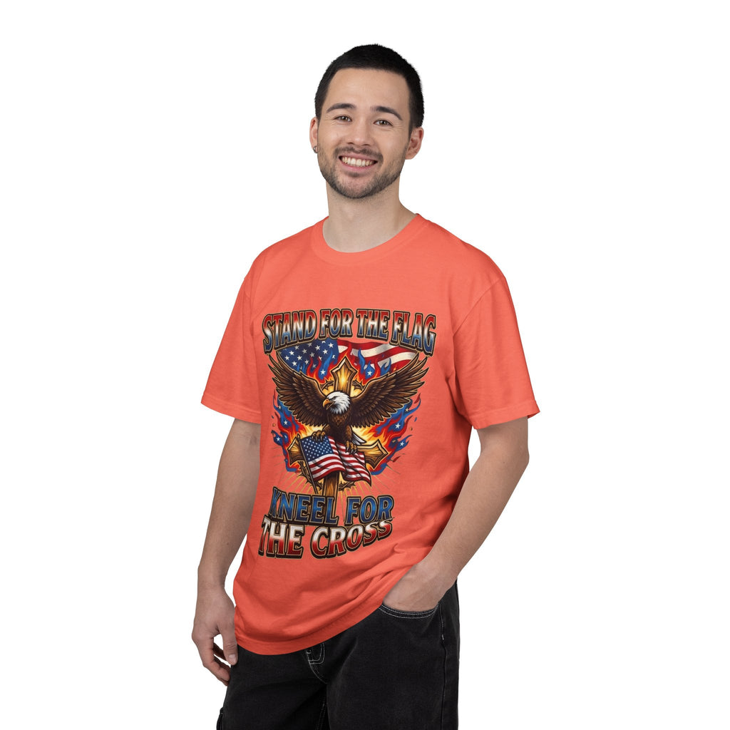 Stand for the Flag Kneel for the Cross T-shirt | Patriotic Eagle T-shirt Printify