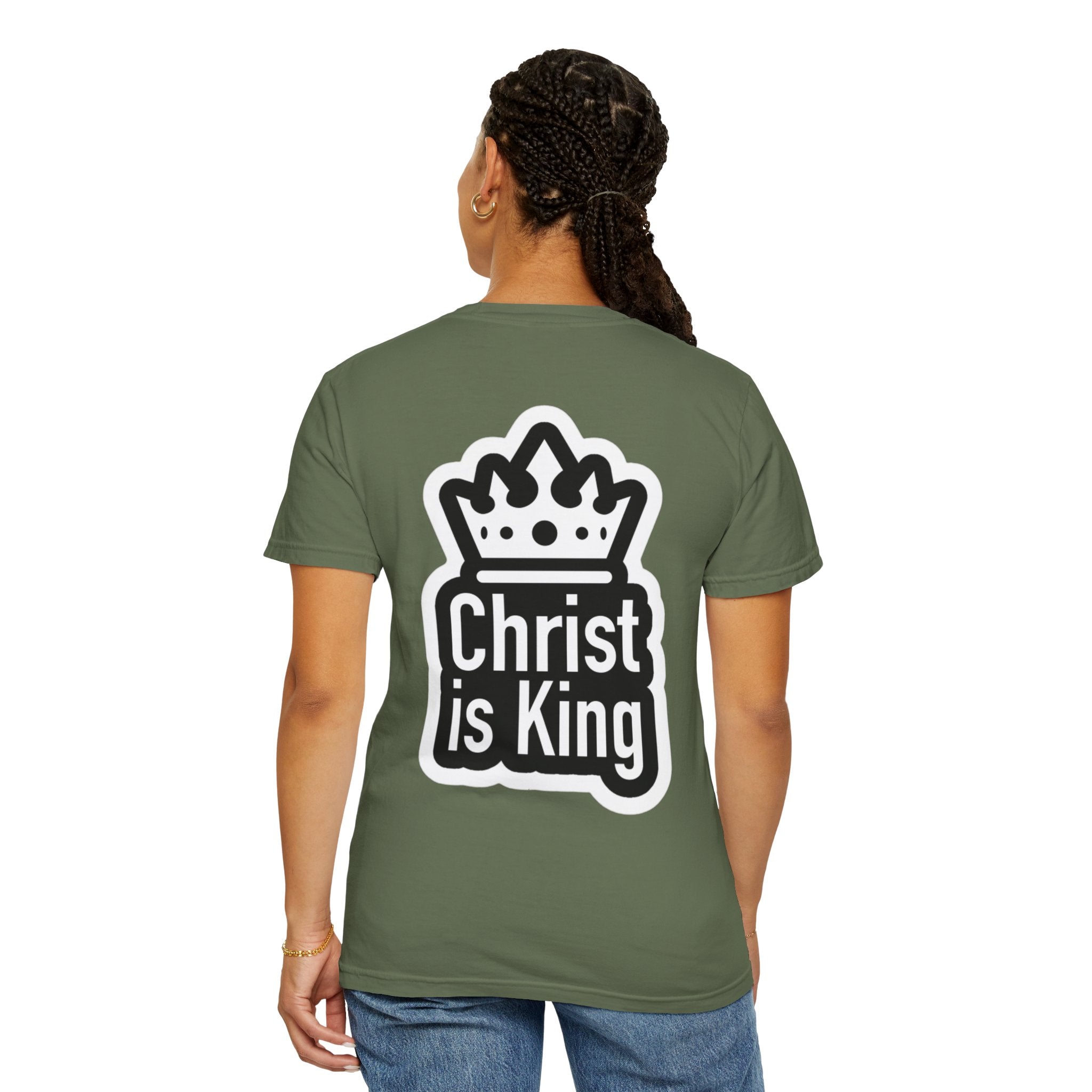 Christ is King T-Shirt – Bold Crown & Cross Christian Tee for Unashamed Faith Printify
