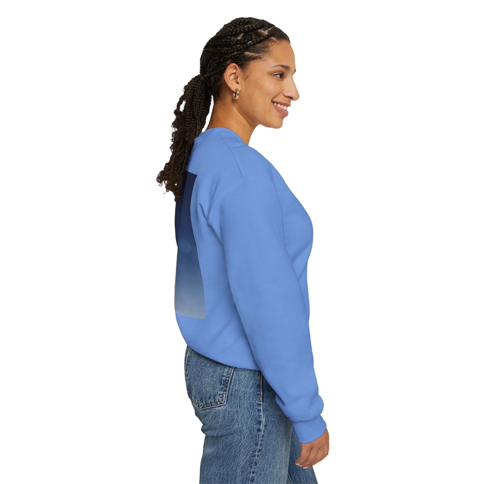 Walk by Faith, Not by Sight Sweatshirt – Moonlit Footprints Christian Sweatshirt for Cozy Nights Printify