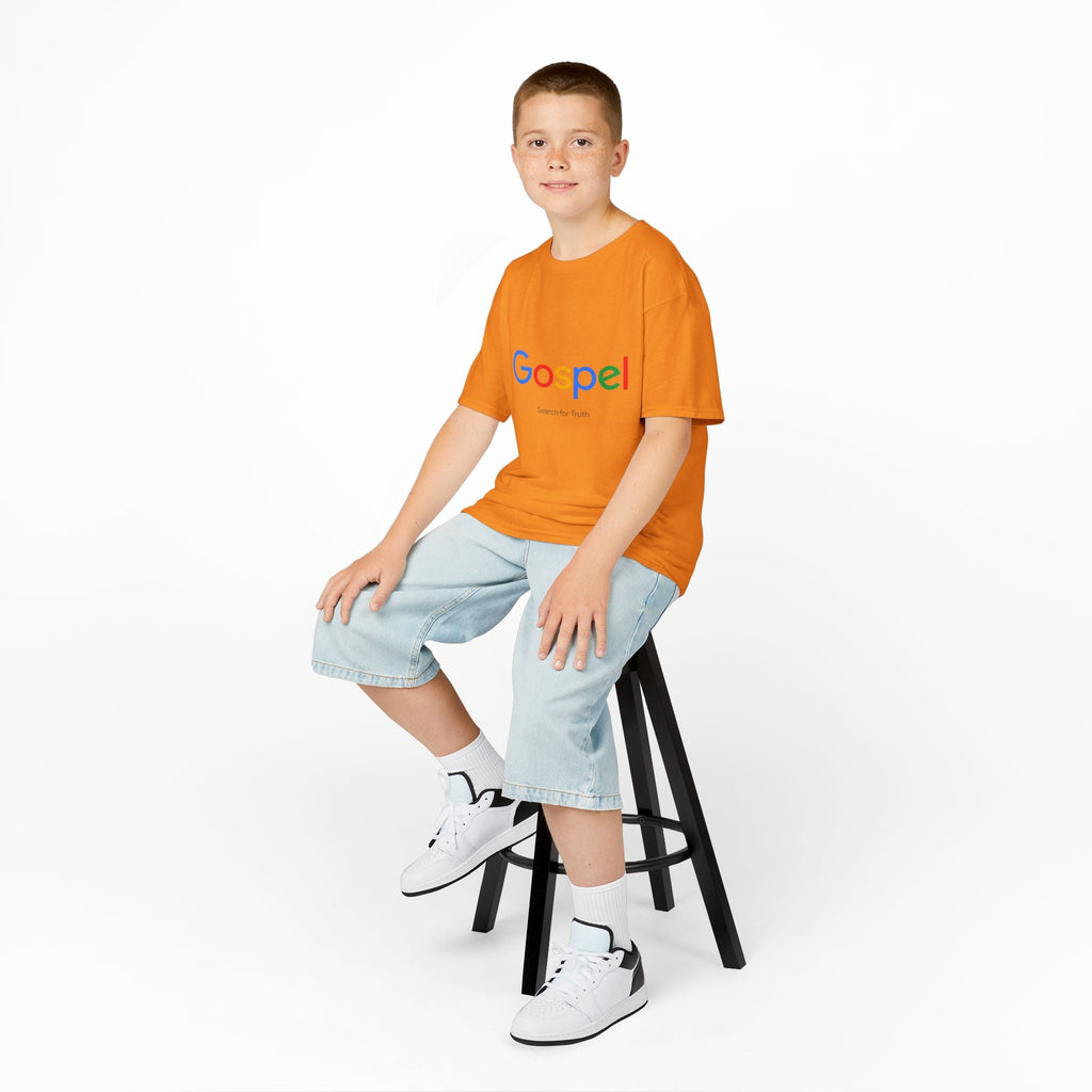 Kids Tee — "Gospel" Colorful Search-Style Logo Printify