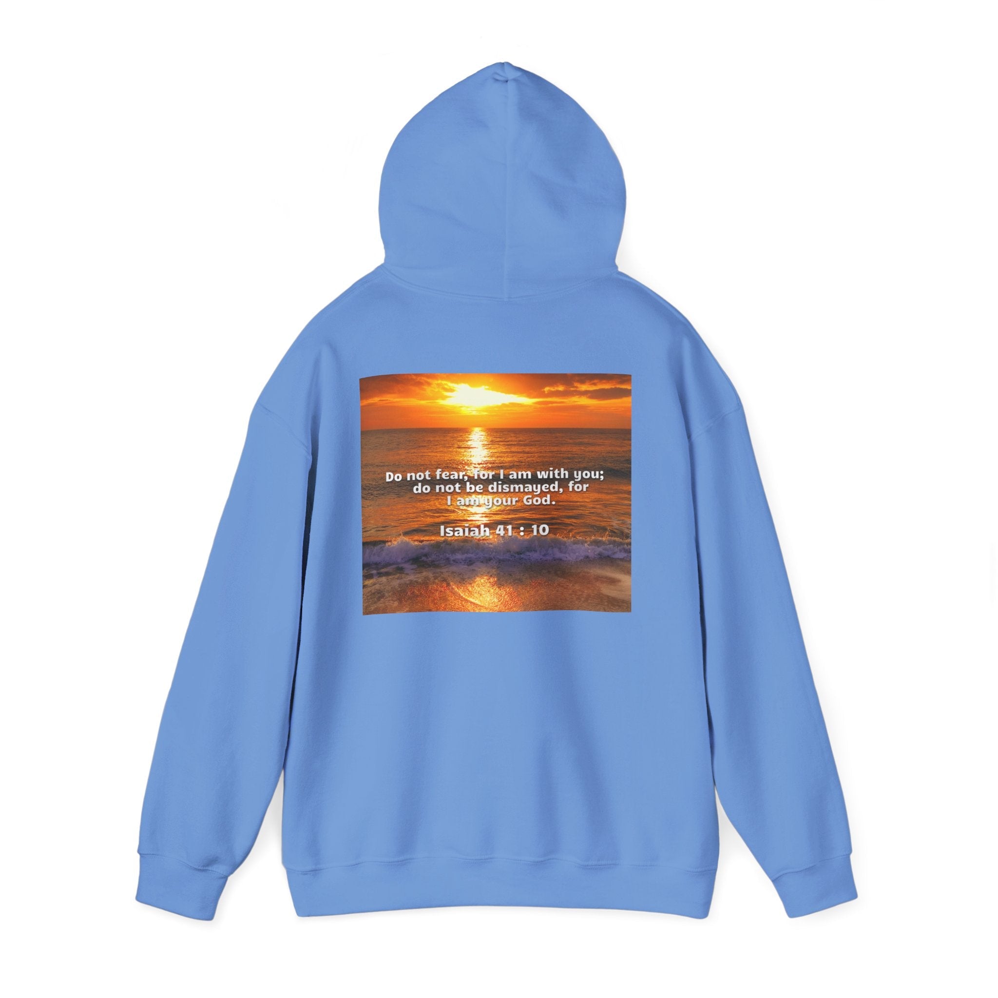 Bible Verse Unisex Heavy Blend™ Hooded Sweatshirt - Isaiah 41 : 10 Printify