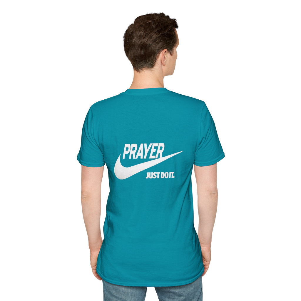 Prayer Just Do It T-shirt - Funny Christian Nike Parody T-shirt - Faith Gear Printify