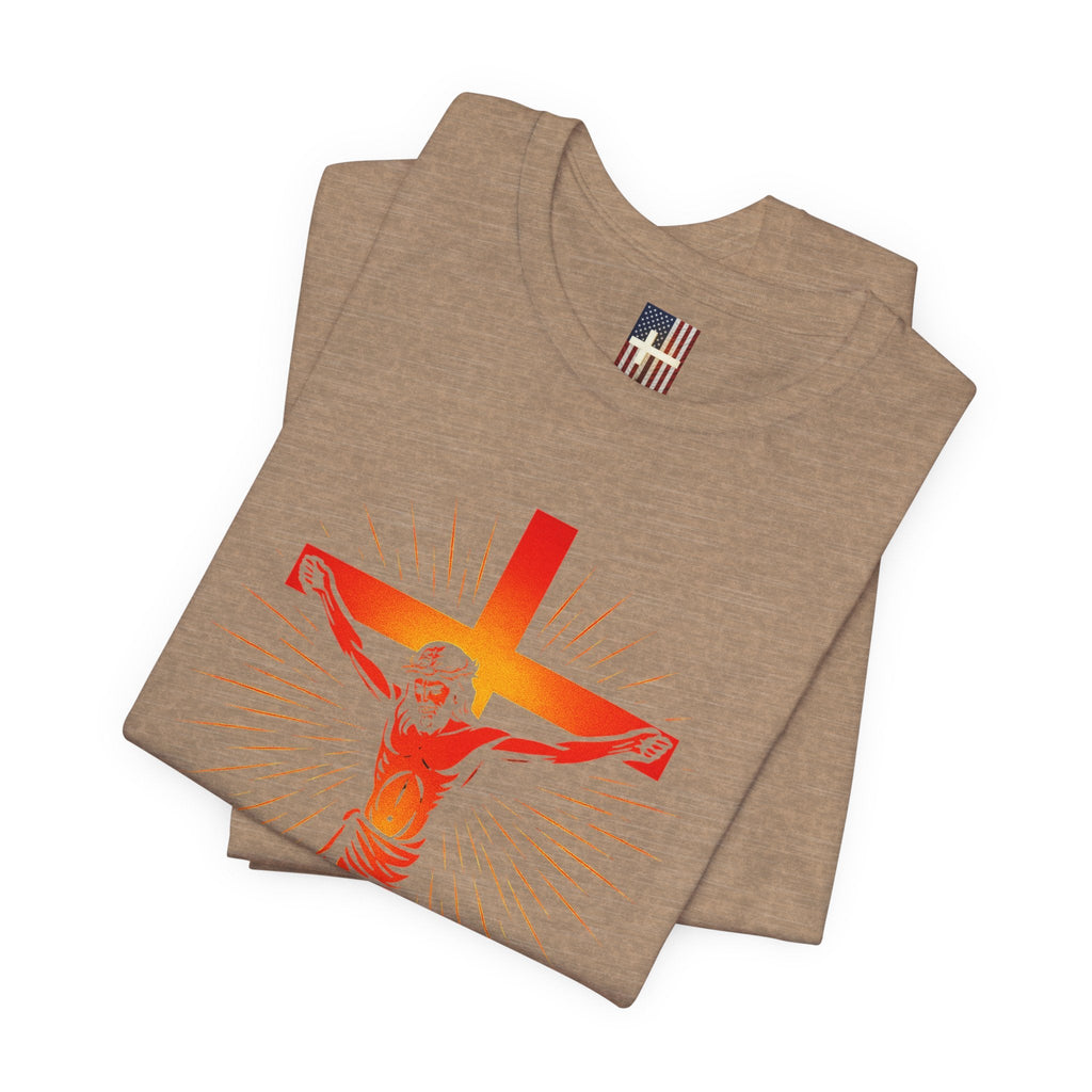 Unashamed T-shirt – Romans 1:16 Crucifixion Christian t-shirt for Bold Unwavering Faith Printify