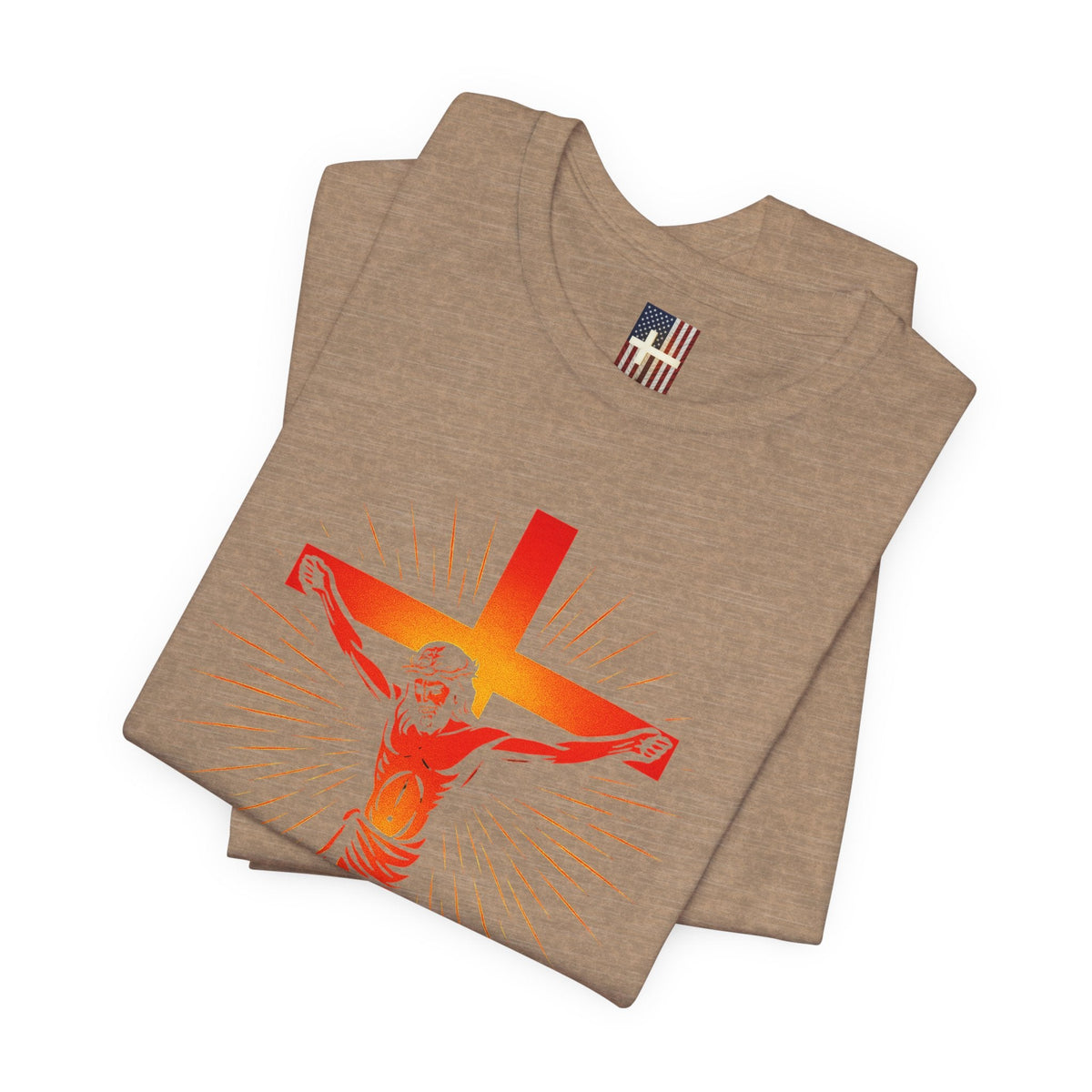 Unashamed T-shirt – Romans 1:16 Crucifixion Christian t-shirt for Bold Unwavering Faith Printify