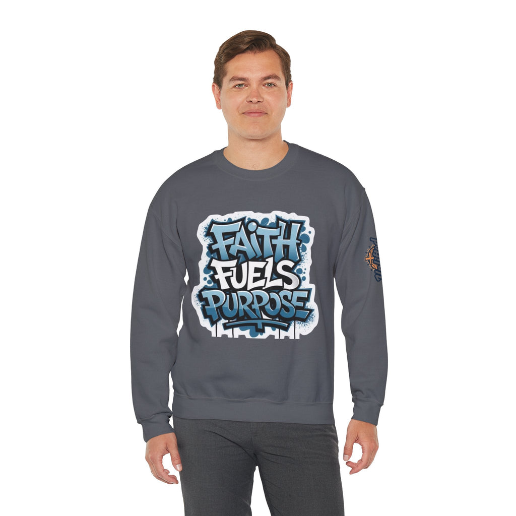 Faith Fuels Purpose Sweatshirt – Inspirational Christian Sweatshirt for Divine Drive & Unstoppable Belief Printify