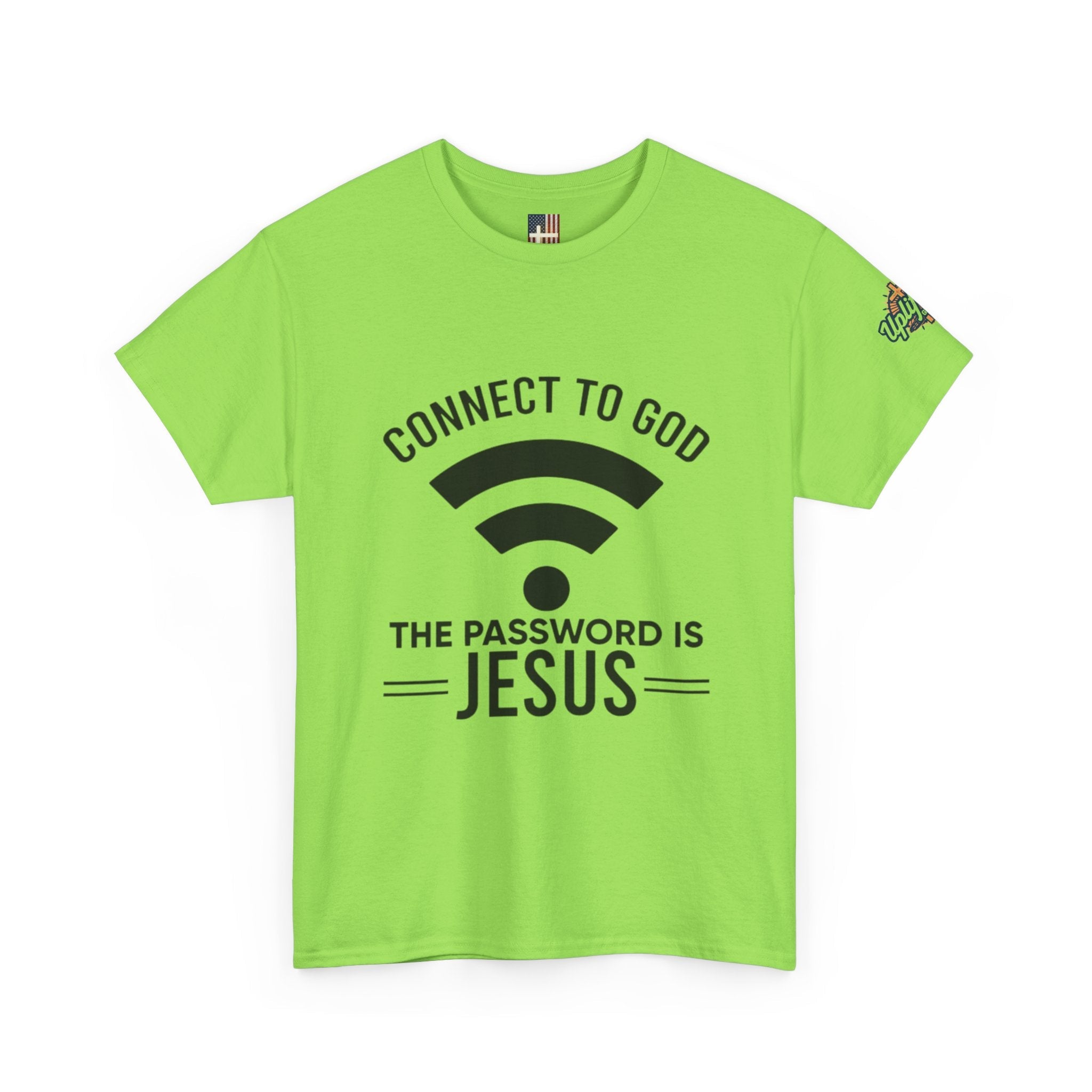 Connect to God T-shirt - WIFI Password is Jesus - Funny Christian Faith T-shirt Printify