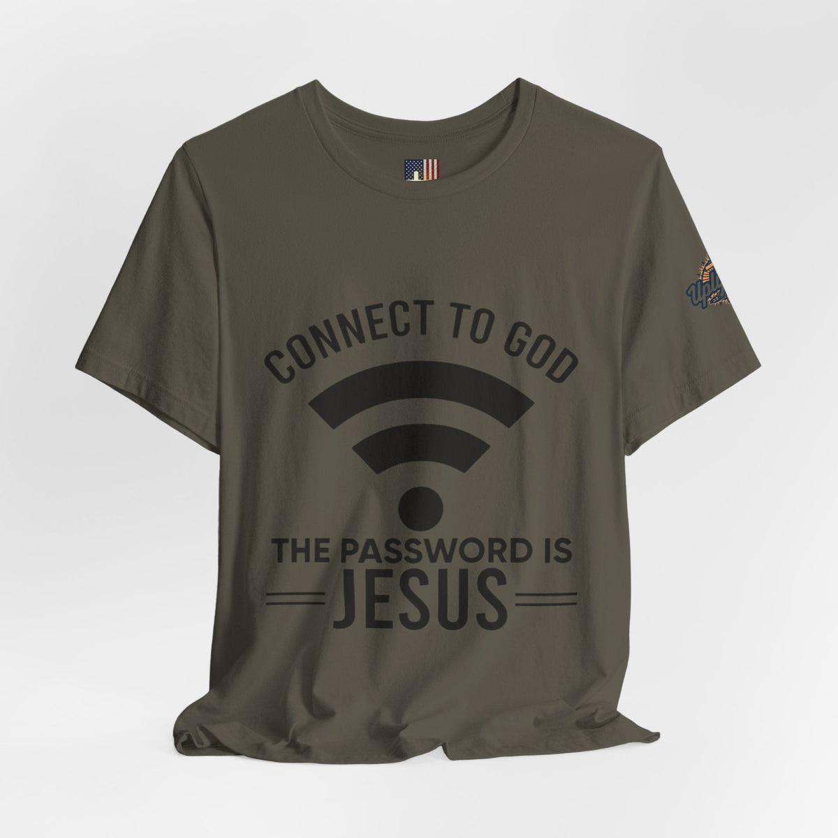 Connect to God T-shirt - WIFI Password is Jesus - Funny Christian Faith T-shirt Printify