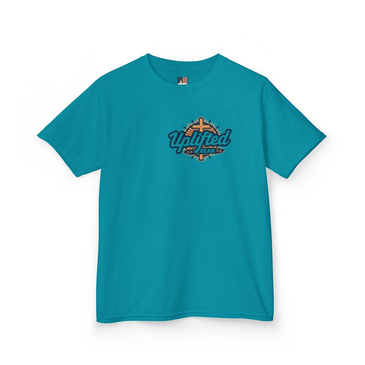 ✨ Chosen. Loved. Redeemed. – Elegant Christian Kids T-Shirt | Gold Foil Faith Tee | Subtle Cross & Heart Design | Inspirational Bible Verse Apparel by Uplifted Gear Printify