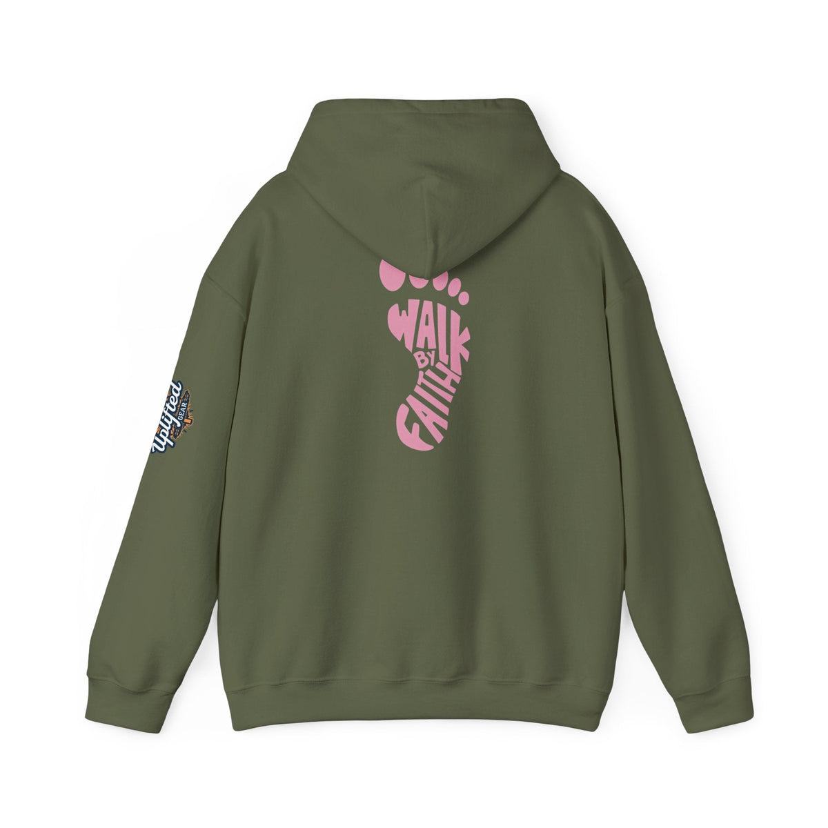 Walk By Faith Footprint Hoodie Printify