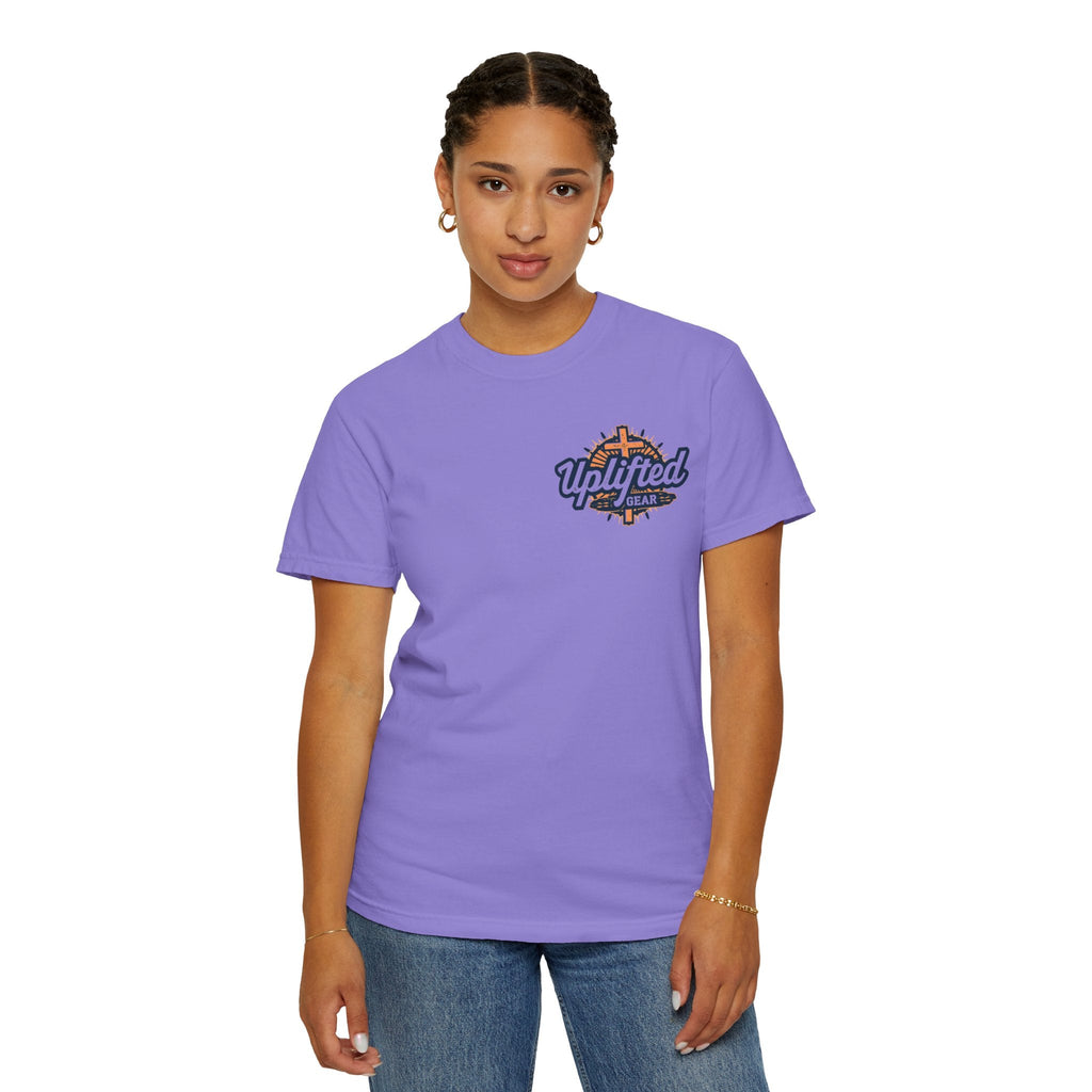 Religious Graphic Tee with Armor Of God Design - Unisex Garment-Dyed T-shirt Printify