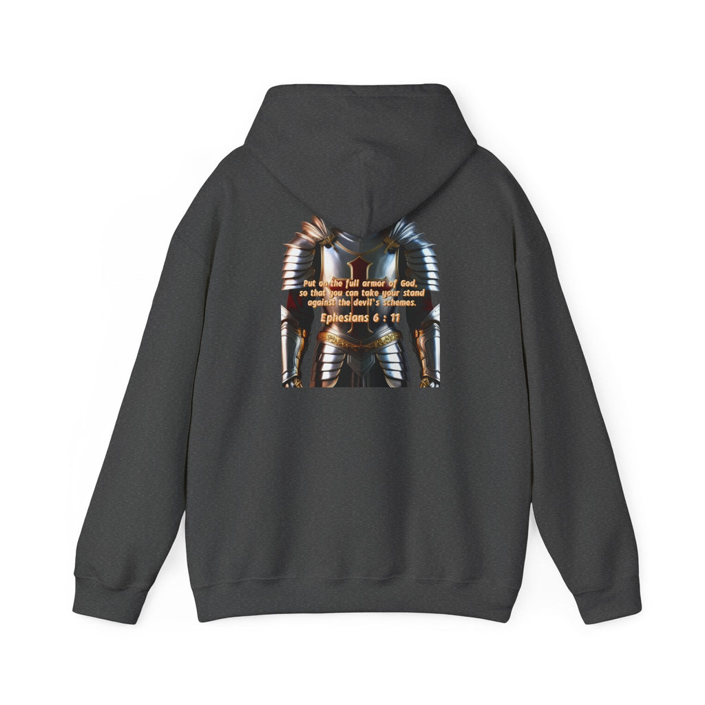 Religious Graphic Armor Of God Design - Unisex Heavy Blend™ Hooded Sweatshirt Printify
