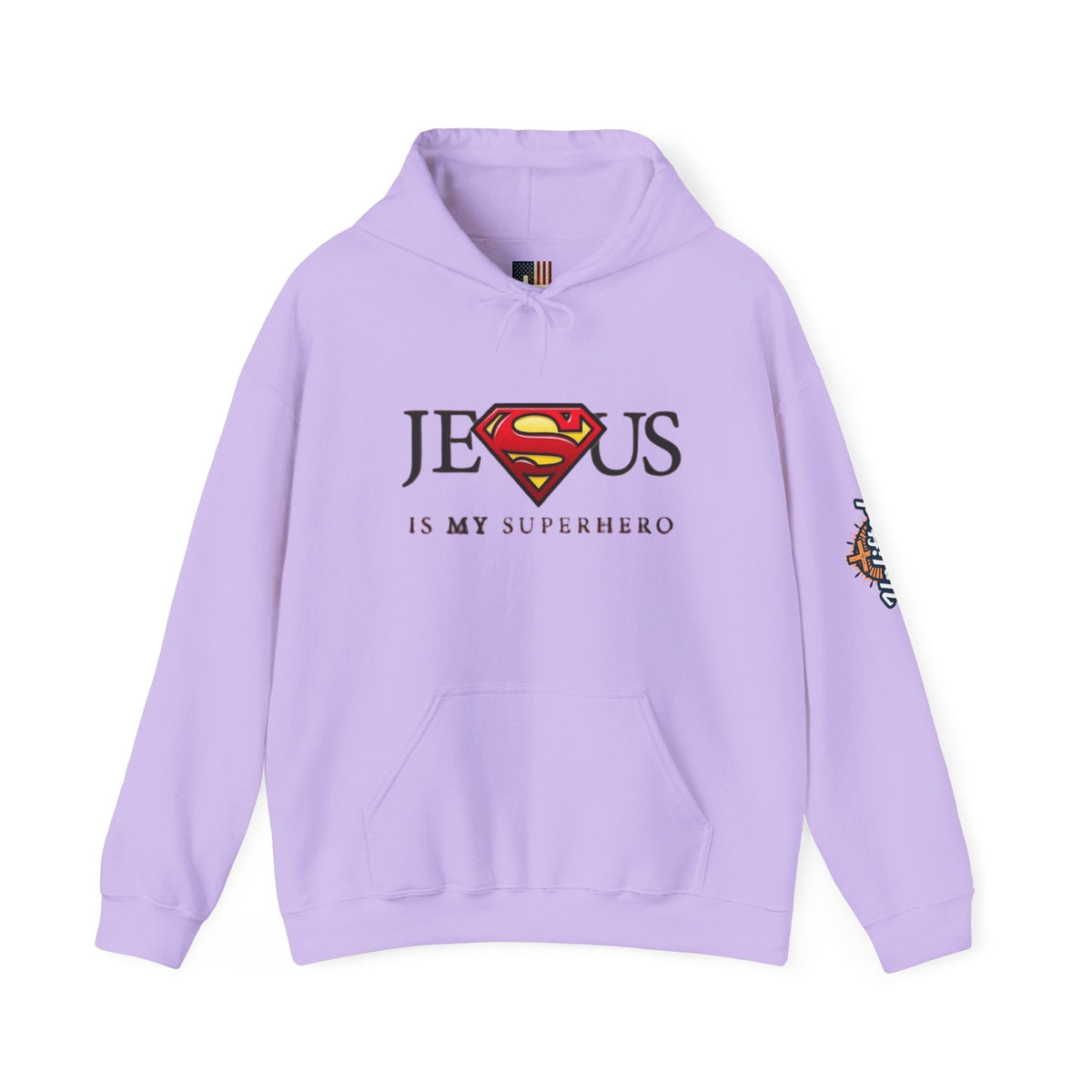 Jesus Is My Superhero Hoodie — Christian Faith Graphic Pullover Printify
