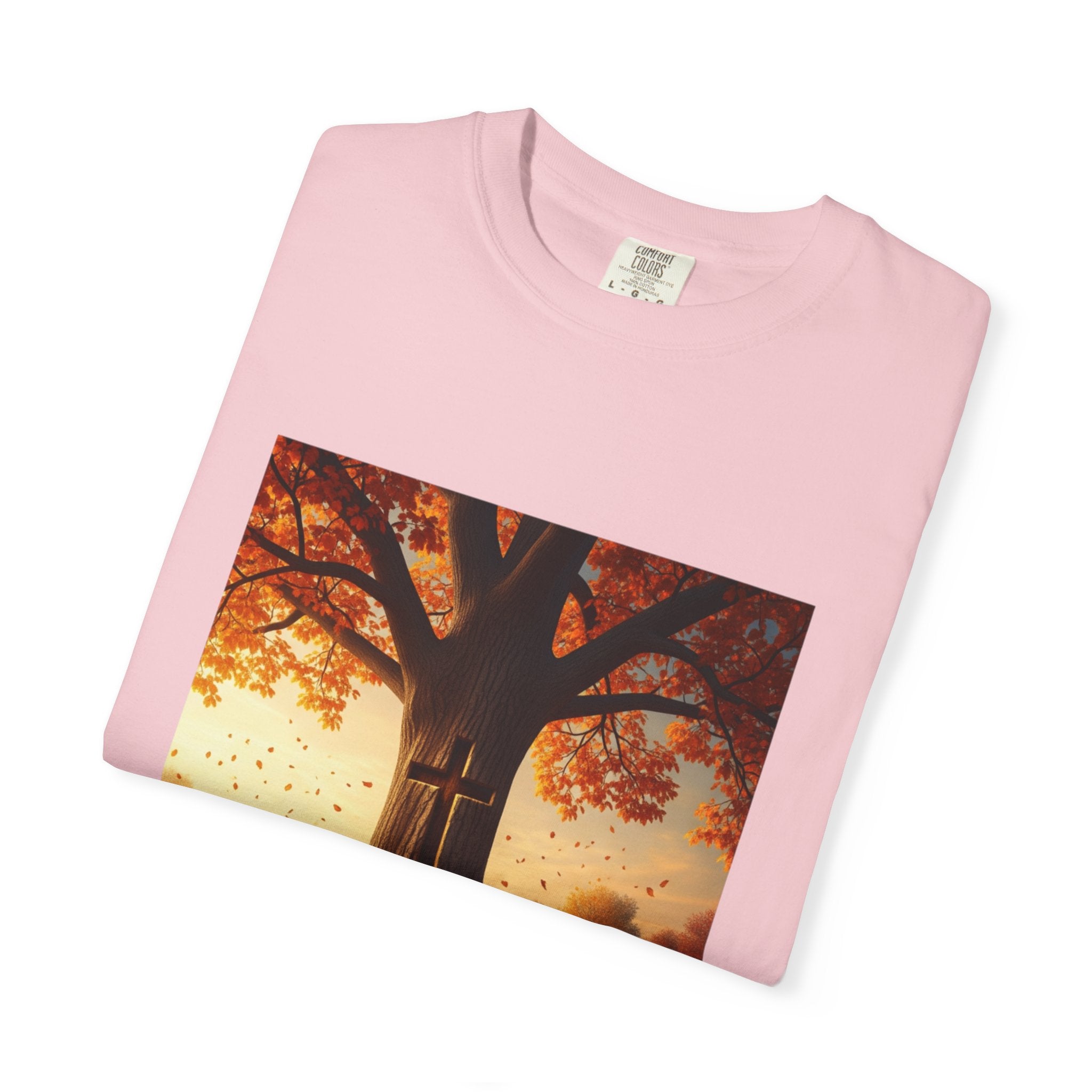 Trust in the Lord T-Shirt – Autumn Tree Christian Tee with Proverbs 3:5 Printify