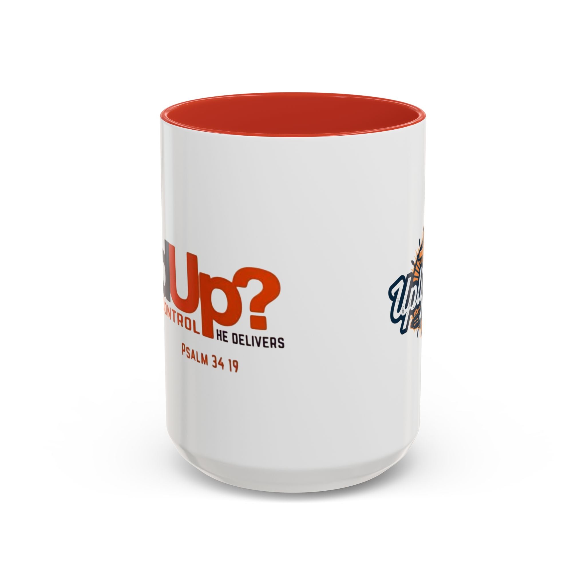 Funny Christian Coffee Mug — “Give God Control, HE Delivers” Accent Mug (11/15oz) Printify