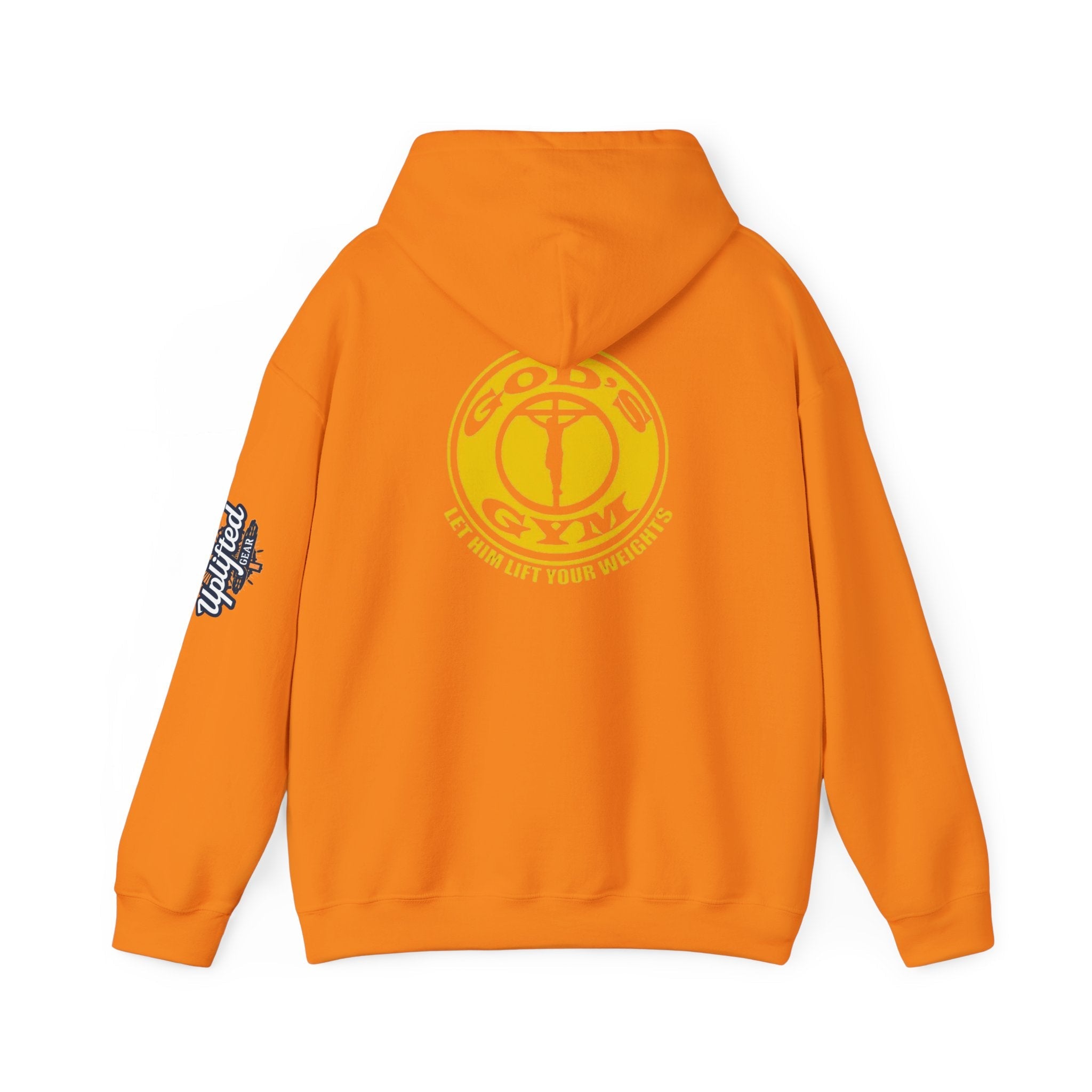 God's Gym Hoodie — "Let Him Lift Your Weights" Christian Fitness Hoodie Printify