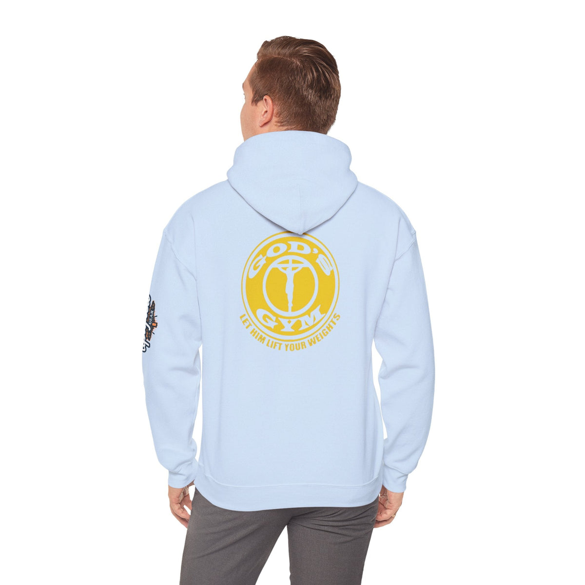 God's Gym Hoodie — "Let Him Lift Your Weights" Christian Fitness Hoodie Printify