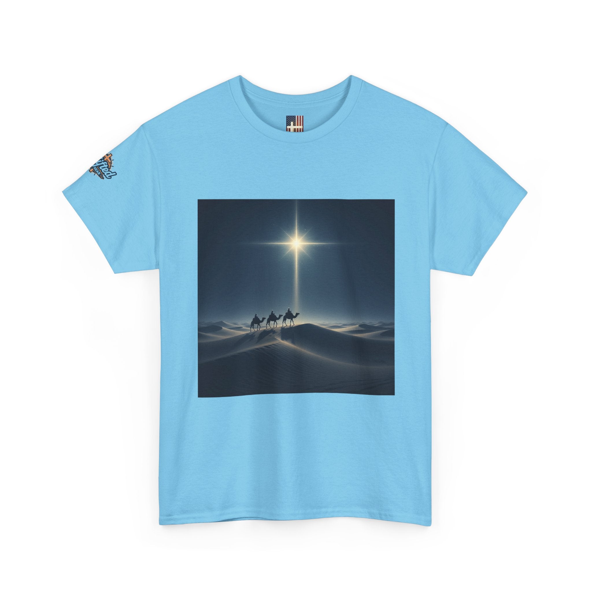 3 Wise Men T-shirt – Magi Camels Nativity Journey Christian Christmas T-shirt for Epiphany Faith & Holy Night Printify