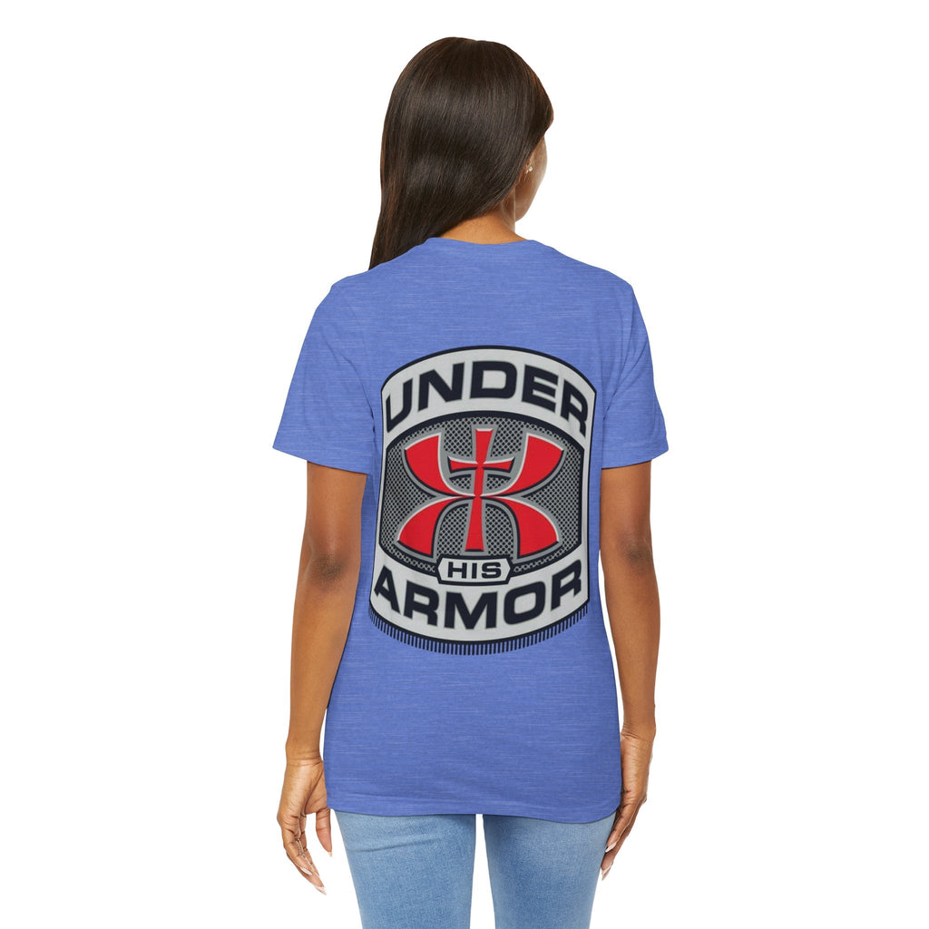 Under HIS Armor Christian T-Shirt — Faith-Inspired Under Armour Style Printify