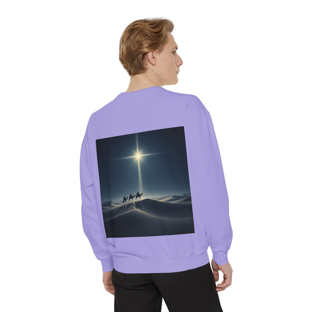 3 Wise Men Sweatshirt – Magi Camels Nativity Journey Christian Christmas Sweatshirt for Epiphany Faith & Holy Night Printify