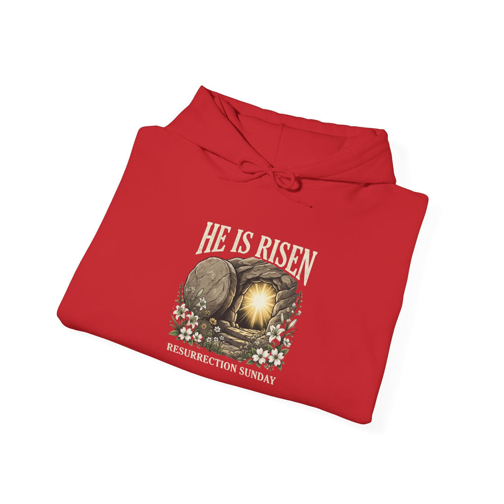 He Is Risen Hoodie — Jesus Christ Resurrection Easter Hoodie Printify