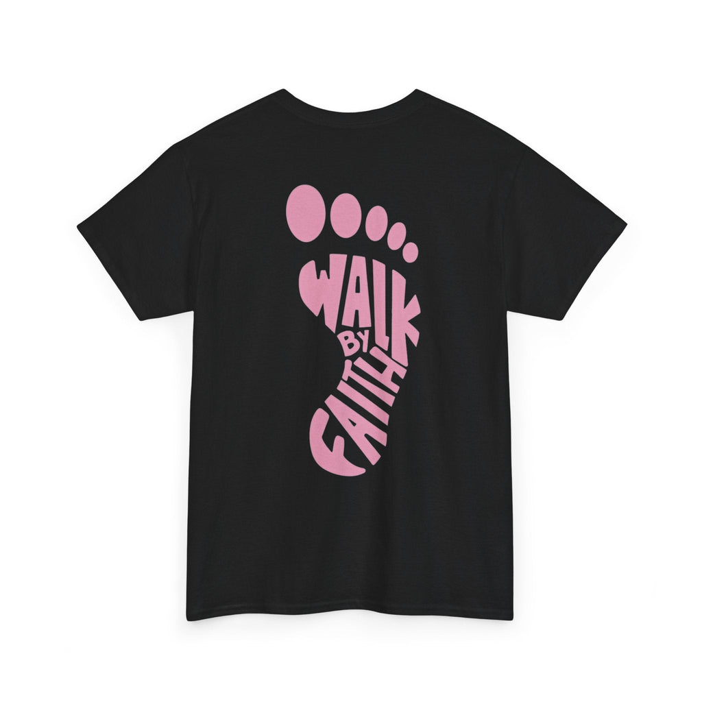 Walk By Faith Footprint T-Shirt Printify