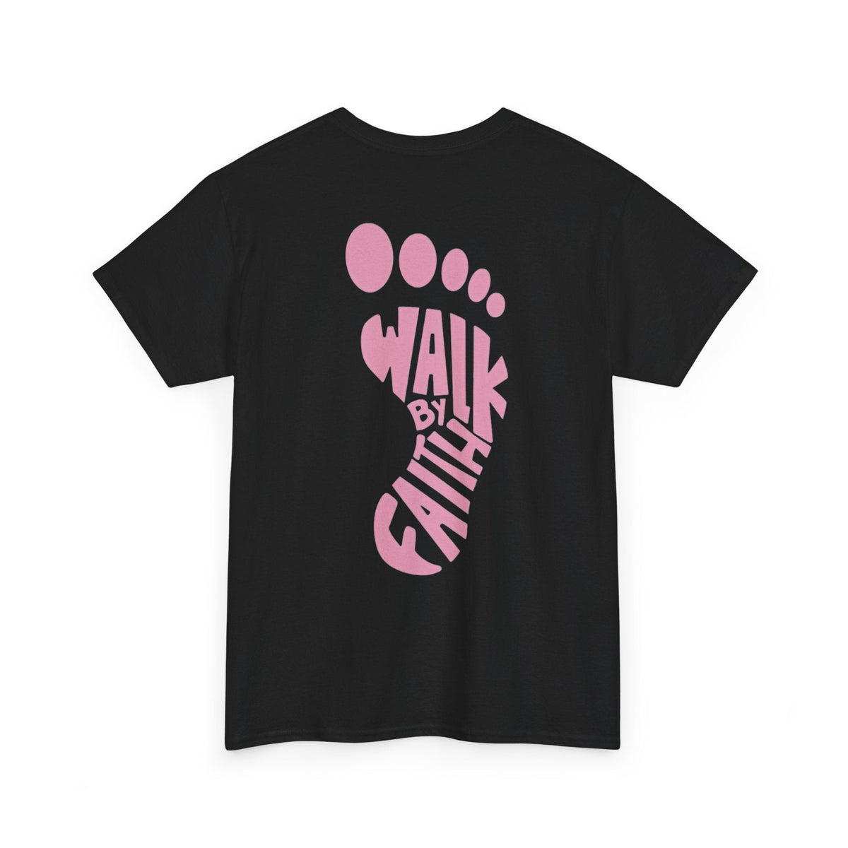 Walk By Faith Footprint T-Shirt Printify