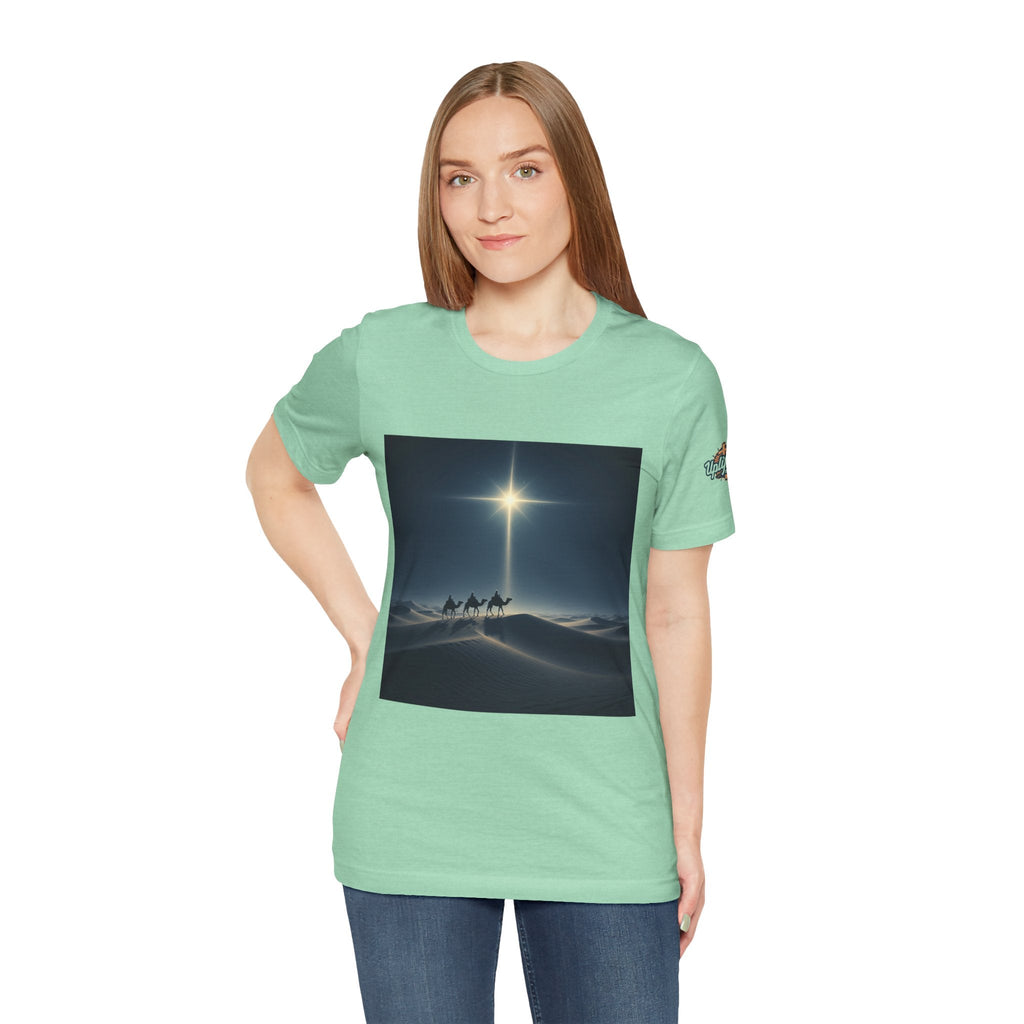3 Wise Men T-shirt – Magi Camels Nativity Journey Christian Christmas T-shirt for Epiphany Faith & Holy Night Printify