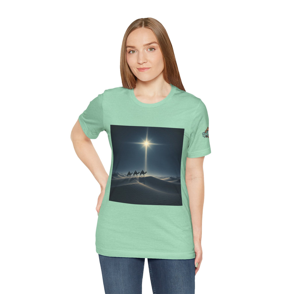 3 Wise Men T-shirt – Magi Camels Nativity Journey Christian Christmas T-shirt for Epiphany Faith & Holy Night Printify
