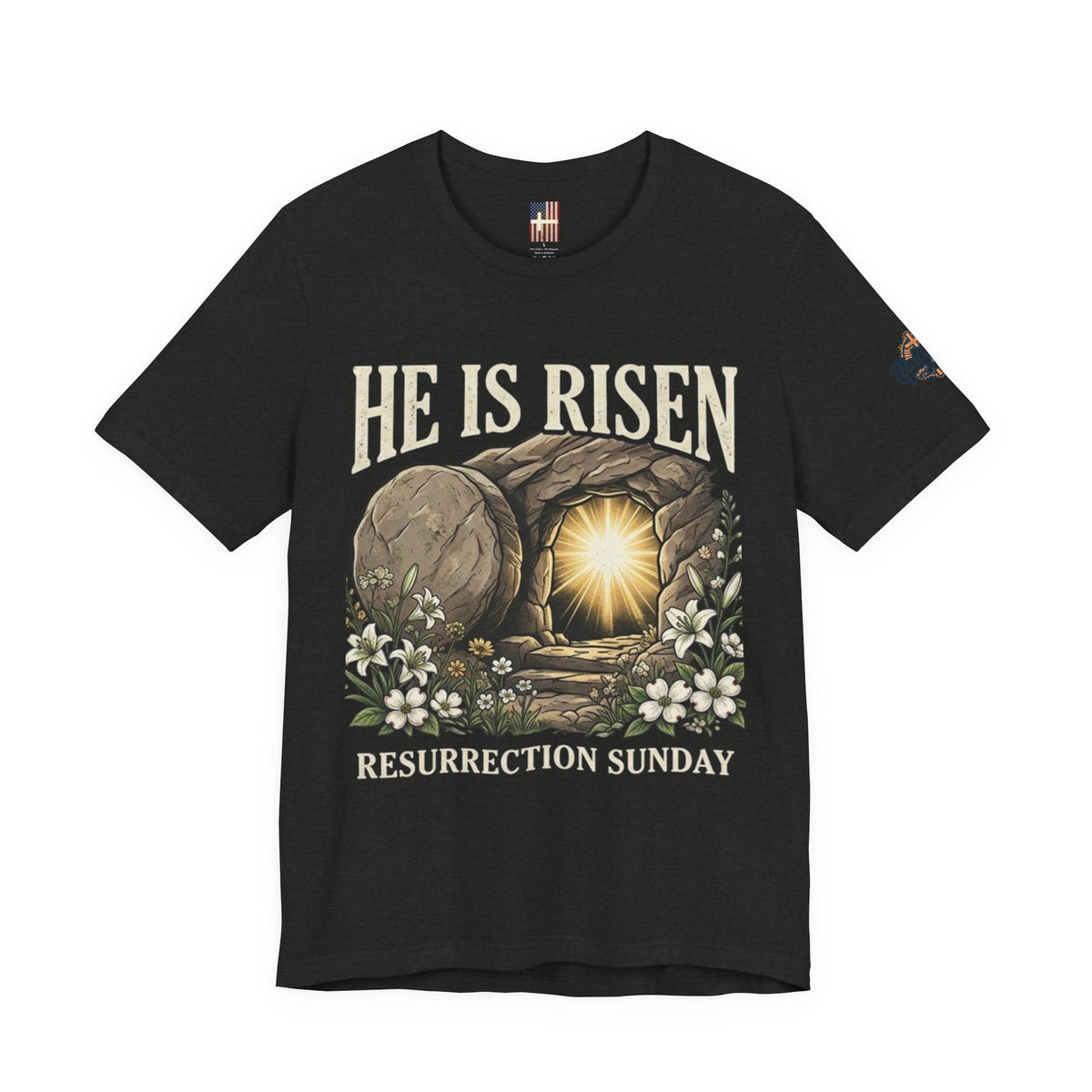He Is Risen T-Shirt — Jesus Christ Resurrection Easter Tee Printify